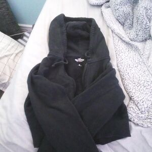 Cropped Hollister hoodie zip up